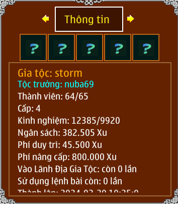 nâng cấp nhẫn thuật gia tộc nso