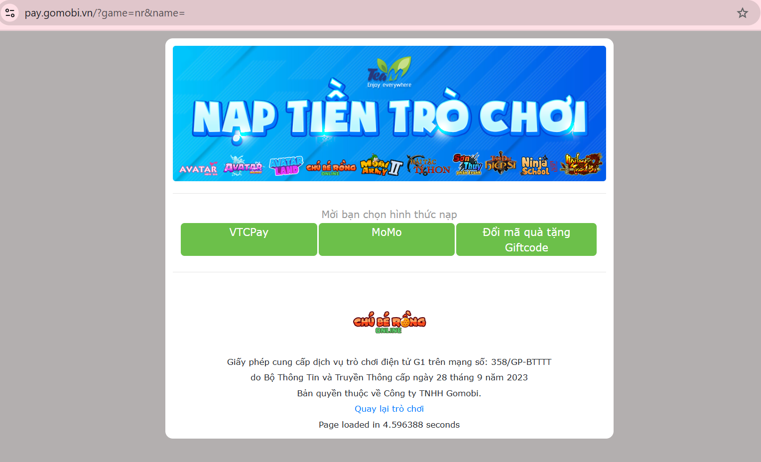 Trang Nạp Ngọc Của Gomobi .  Bản quyền bài viết thuộc về <a href="https://nubagame.com/">nubagame </a>