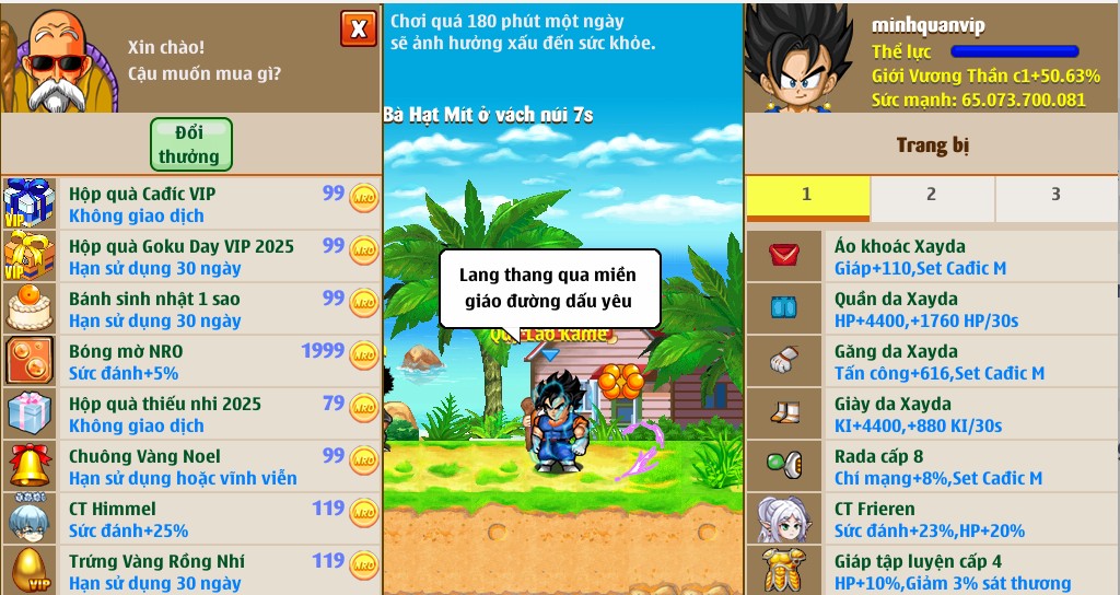 Vật phẩm đổi điểm quy lão