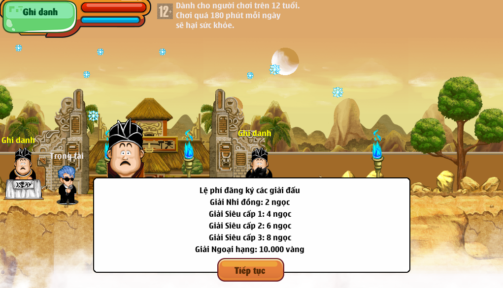 Lệ phí thi đấu trong đại hội võ thuật