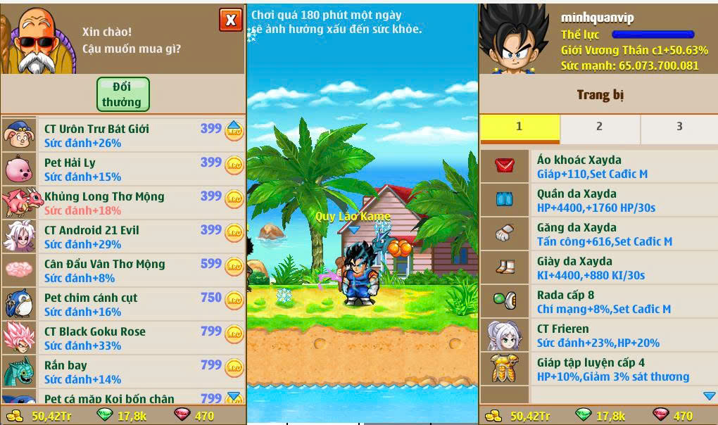 Vật phẩm đổi điểm quy lão