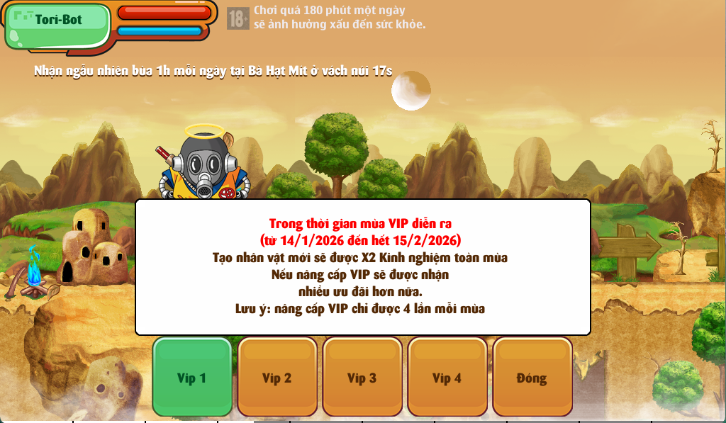 Nạp VIP từ 14/1/2026 đến hết 15/2/2026
