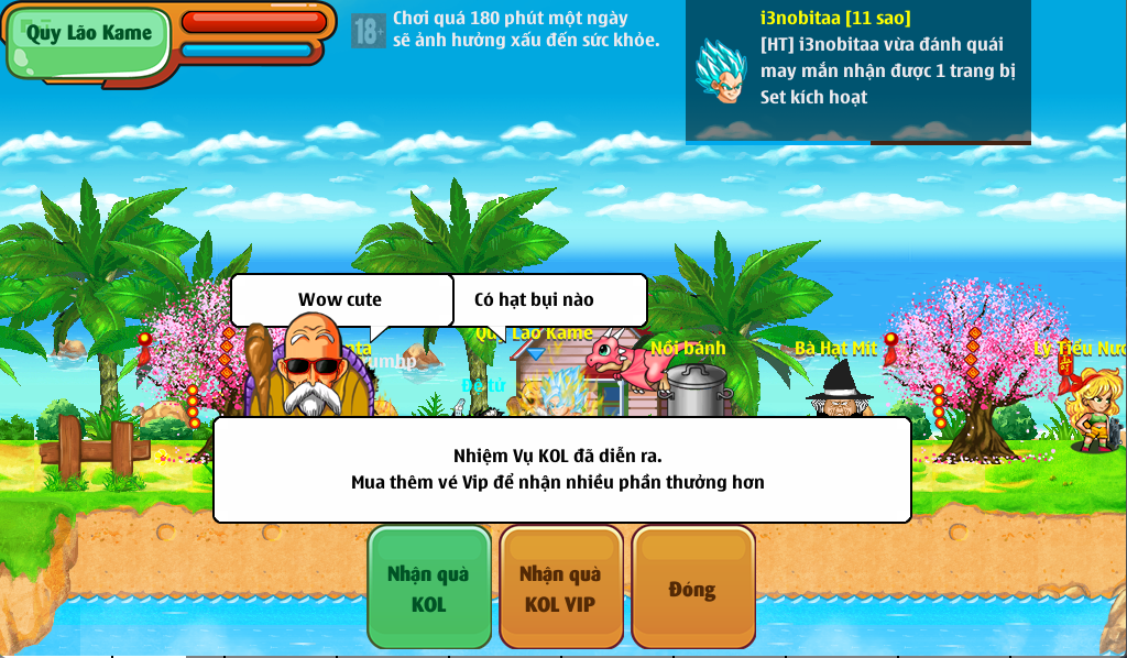 Nhận quà thường hoặc VIP từ nhiệm vụ KOL