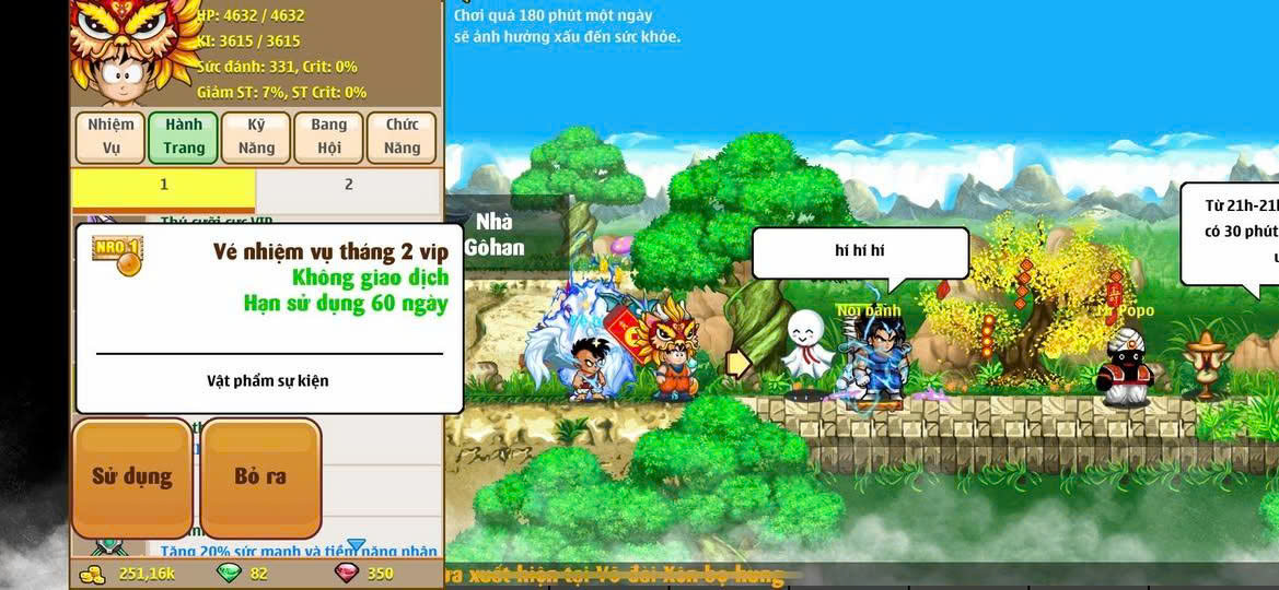 VÉ NHIỆM VỤ THÁNG 2 VIP