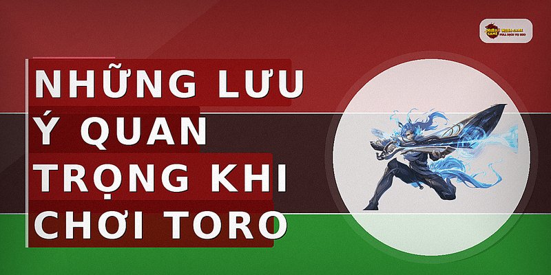Những lưu ý quan trọng khi chơi Toro